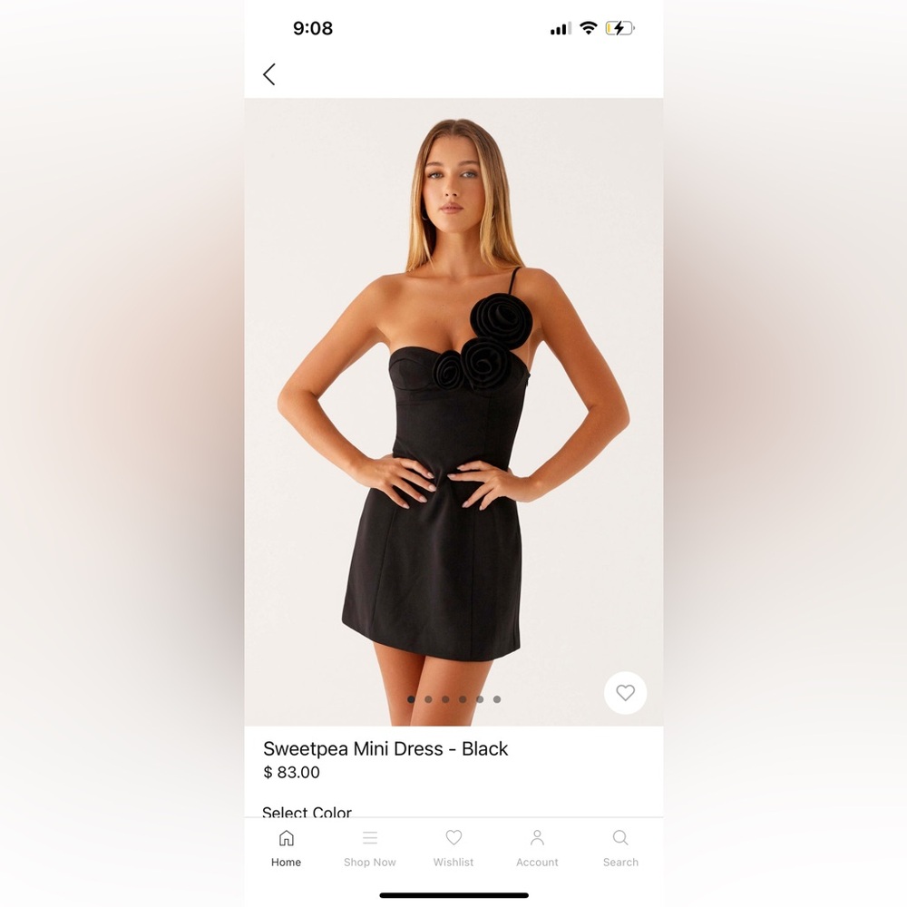 Peppermayo Sweet Pea Black Mini Dress
